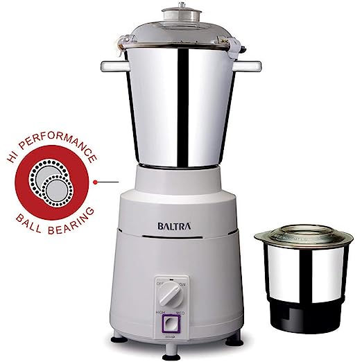 Baltra High Speed BMG-105 1100-Watt Mixer Grinder 2 Jars (White)(ISI Certified, 2year warranty with Doorstep Service) Baltra High Speed BMG-105 1100-Watt Mixer Grinder 2 Jars (White)(ISI Certified, 2year warranty with Doorstep Service)